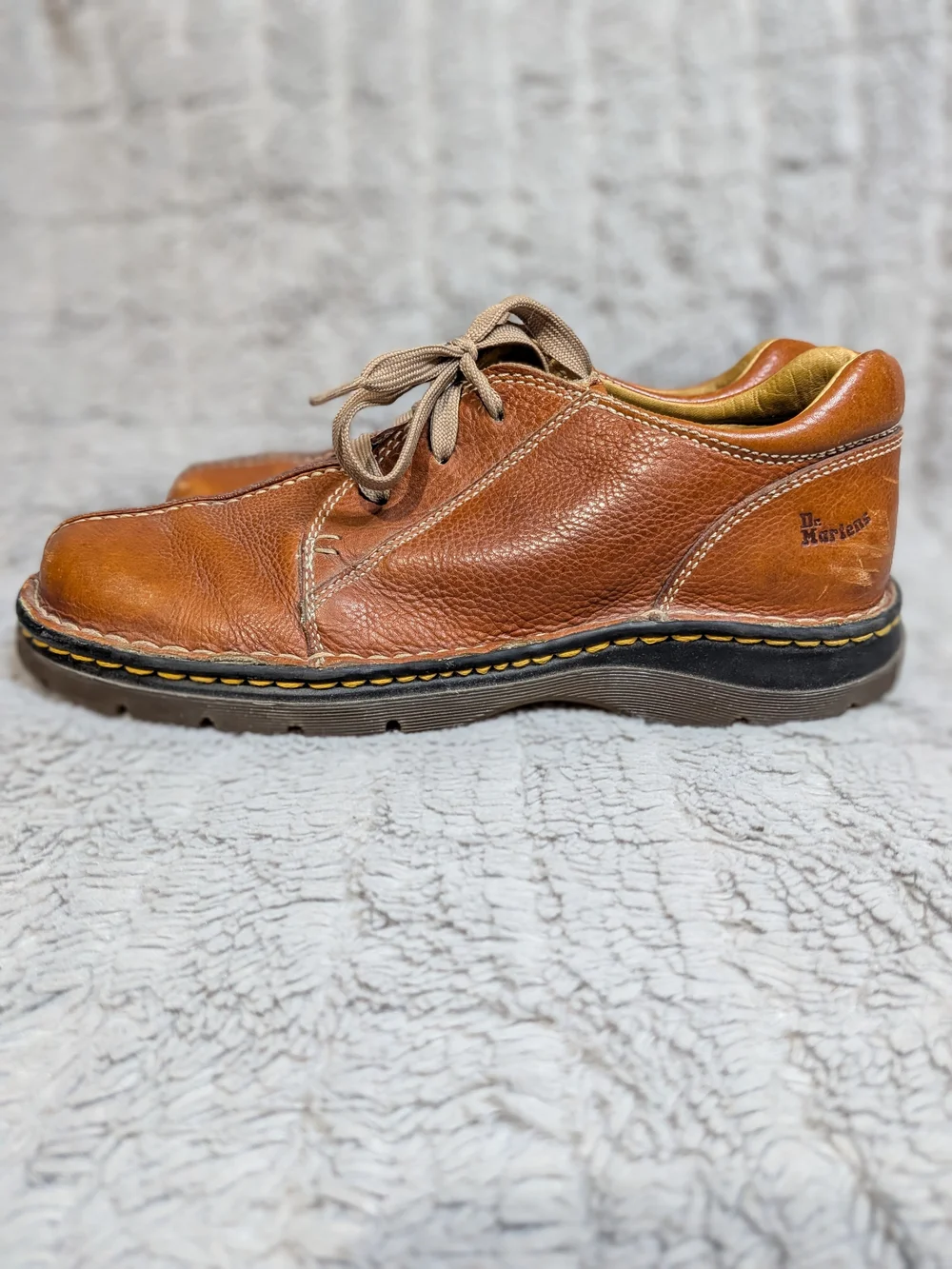 Dr. Martens Men's Brown Leather Casual Lace-Up Shoe Men Size 10